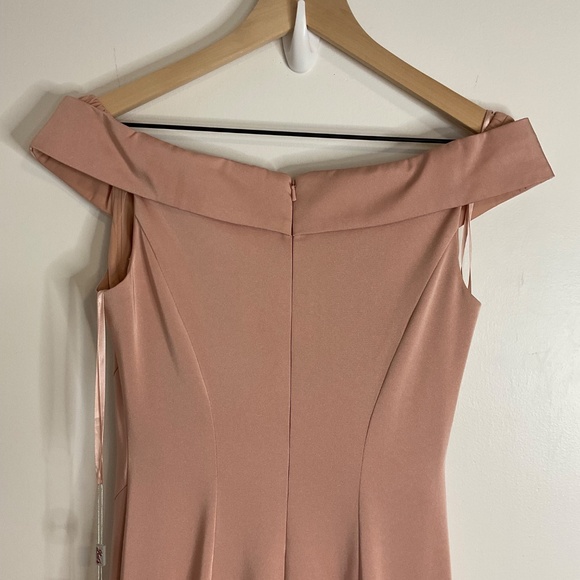 Blush Pink Off Shoulder Evening Gown XS New - Picture 8 of 13